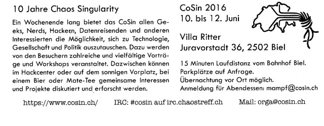 CoSin 2016 Rückseite